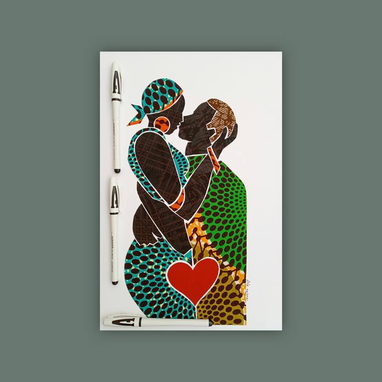 Original Modern Love Collage by Diogenis Papadopoulos