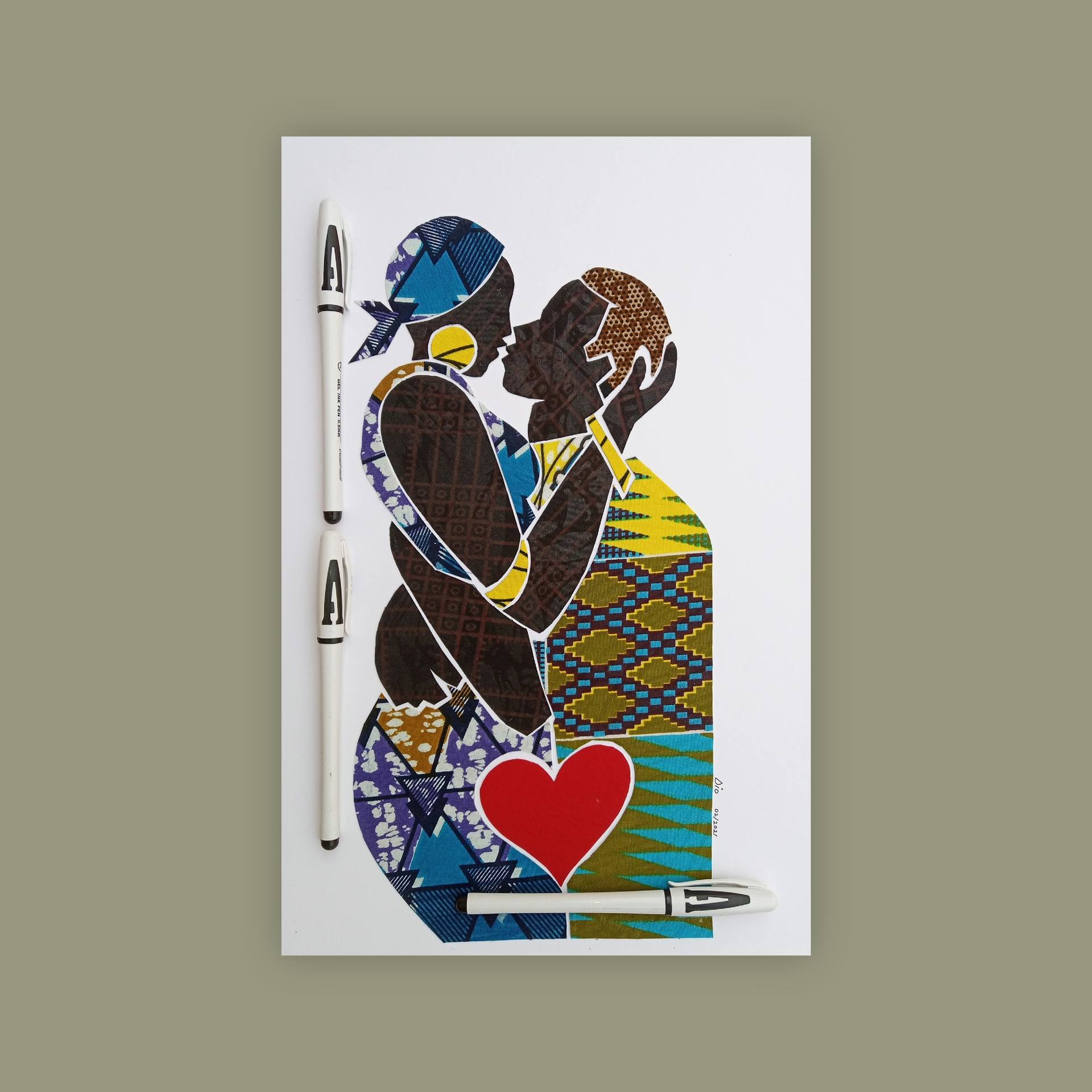 Her Peace, His Calm Black Love Art, African American Wall Art, Black Couple  Art 