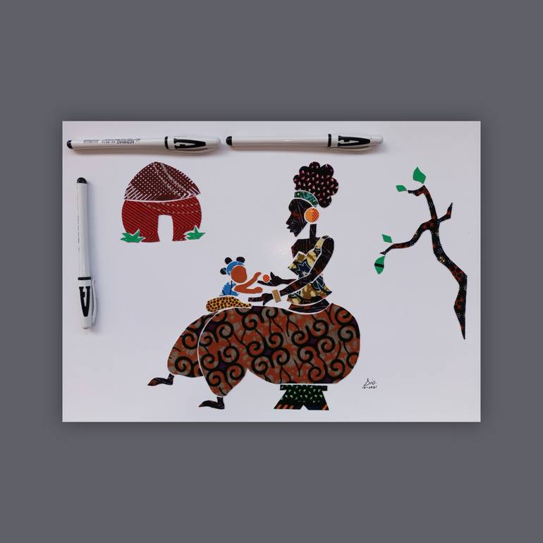Original Modernism Love Collage by Diogenis Papadopoulos