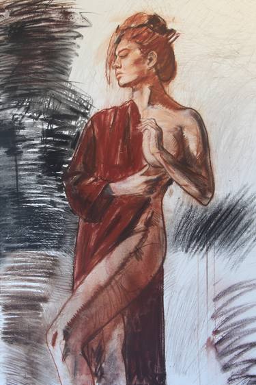 Original Figurative Body Drawings by Mariia Zhurykova