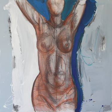 Original Figurative Nude Drawings by Mariia Zhurykova