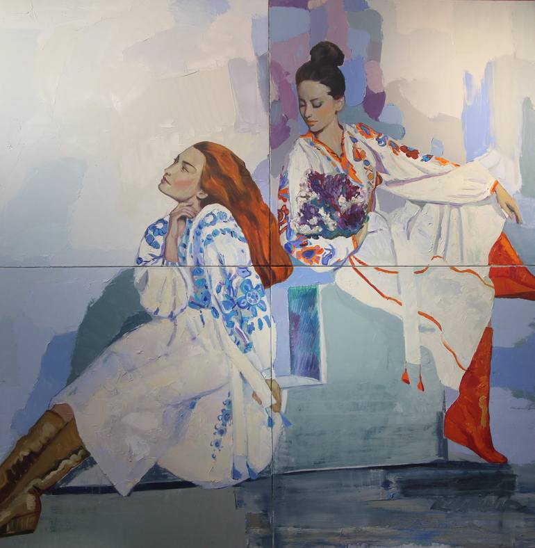 Print of Figurative People Paintings by Mariia Zhurykova