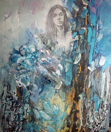 Print of Abstract Expressionism Women Paintings by Mariia Zhurykova