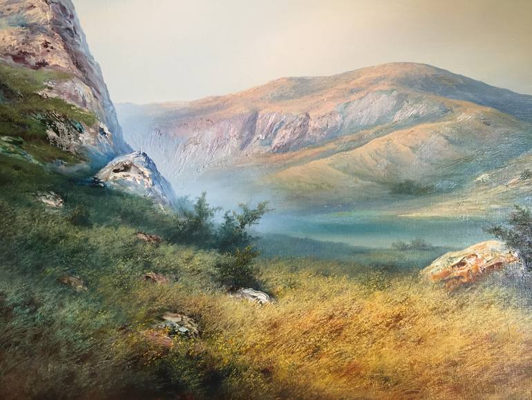 Original Conceptual Landscape Painting by Larysa Pashanova
