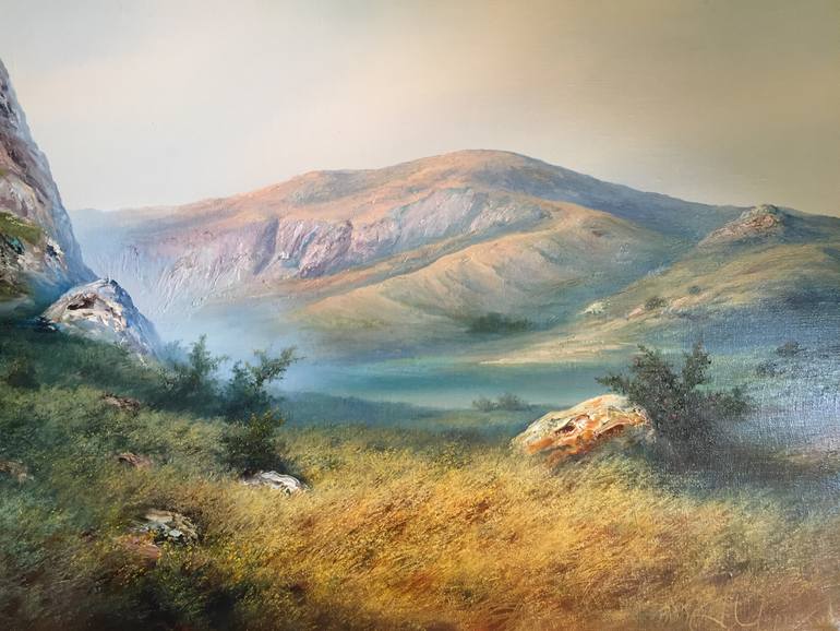 Original Conceptual Landscape Painting by Larysa Pashanova