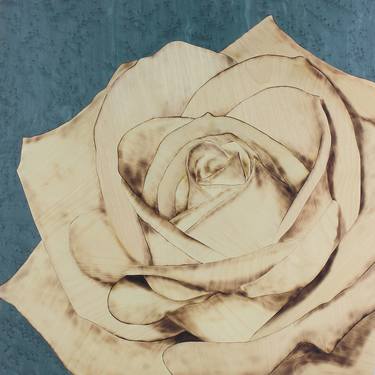 Marquetry White Rose thumb