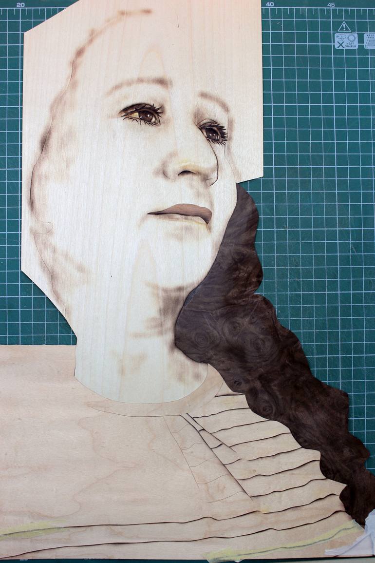 Original Illustration People Collage by Laszlo Sandor