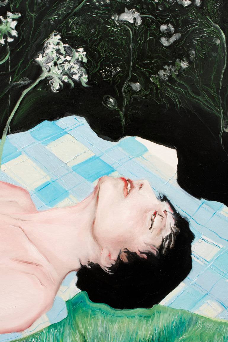 Original Symbolism Men Painting by Lucia Simone