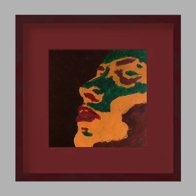 Original Abstract Portrait Painting by Eugene Willer