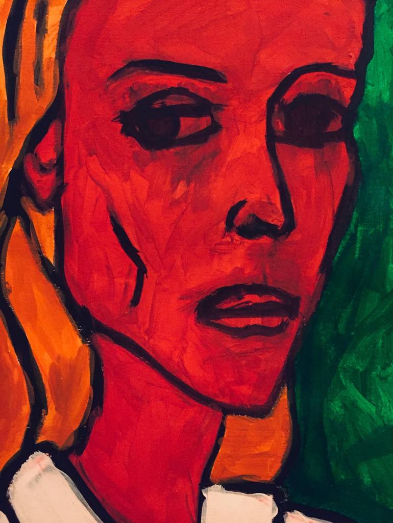 Original Expressionism Portrait Painting by Eugene Willer