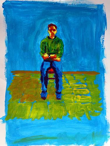Original Expressionism Men Paintings by Eugene Willer