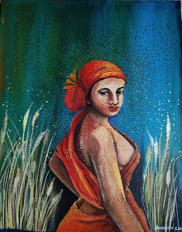 Original Art Deco Women Paintings by Sangeeta Kishore