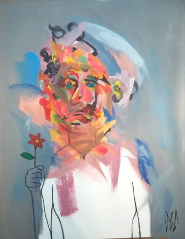 Original Abstract Expressionism Portrait Paintings by Marco Crispano