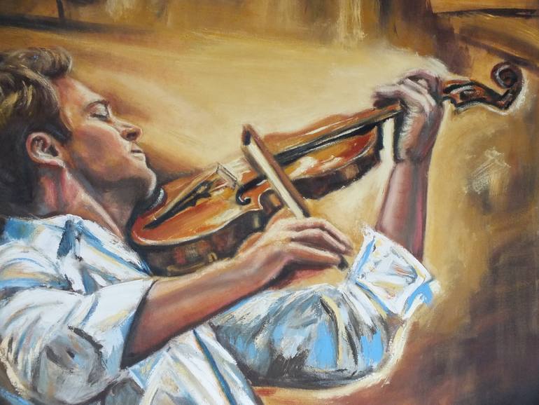 Original Art Deco People Painting by Aurelly Todeschini