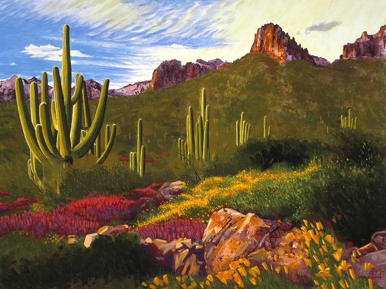 Digital Print Digital Arizona Art Arizona State Park Desert Landscape Art Superstition Wilderness