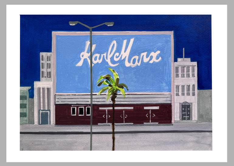 Original Figurative Cinema Painting by Andre Baldet