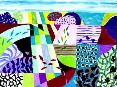 Original Fauvism Seascape Painting by Andre Baldet
