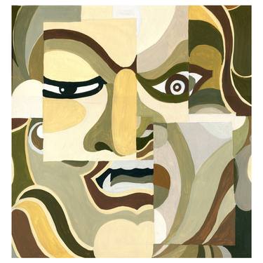 Print of Cubism Portrait Paintings by Andre BALDET