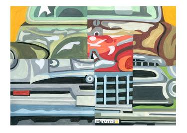 Print of Pop Art Automobile Paintings by Andre BALDET