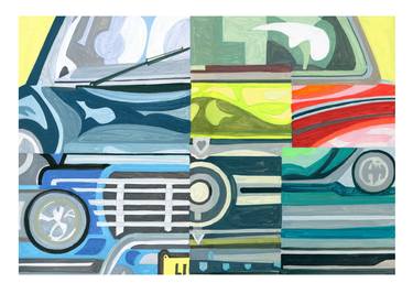 Print of Automobile Paintings by Andre BALDET
