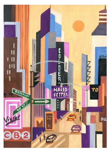 Print of Cubism Cities Paintings by Andre BALDET