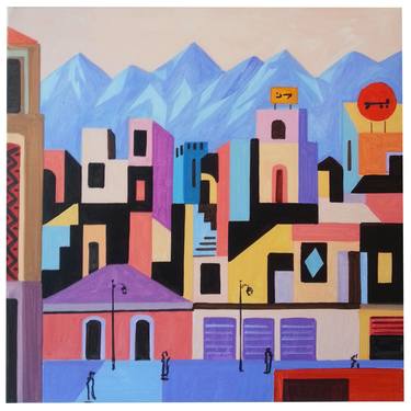 Print of Cubism Cities Paintings by Andre BALDET