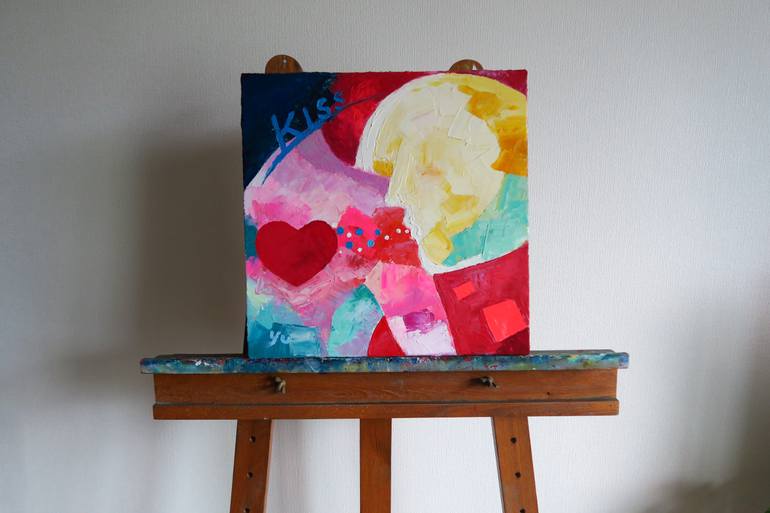 Original Abstract Expressionism Abstract Painting by Yu Kuramitsu
