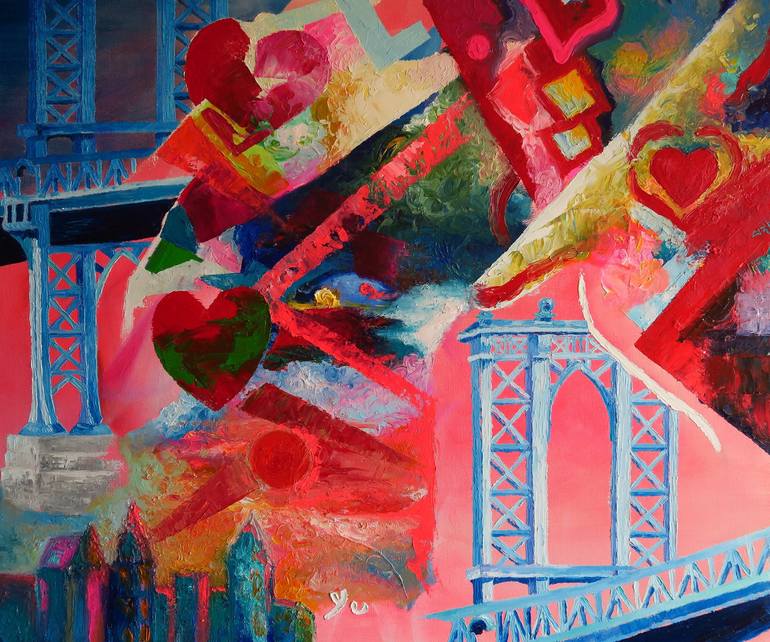 Original Abstract Architecture Paintings by Yu Kuramitsu