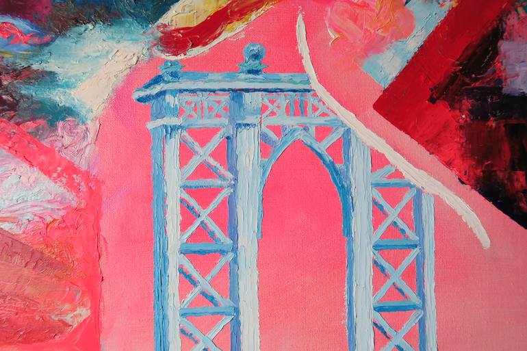 Original Abstract Architecture Painting by Yu Kuramitsu