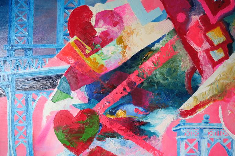 Original Abstract Architecture Painting by Yu Kuramitsu