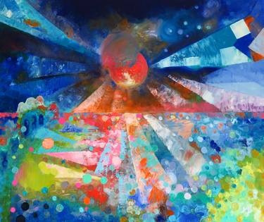 Original Abstract Seascape Painting by Yu Kuramitsu