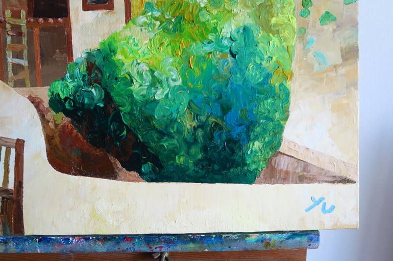 Original Abstract Architecture Painting by Yu Kuramitsu