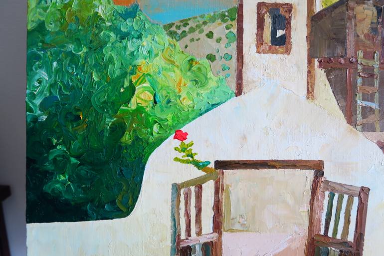 Original Abstract Architecture Painting by Yu Kuramitsu