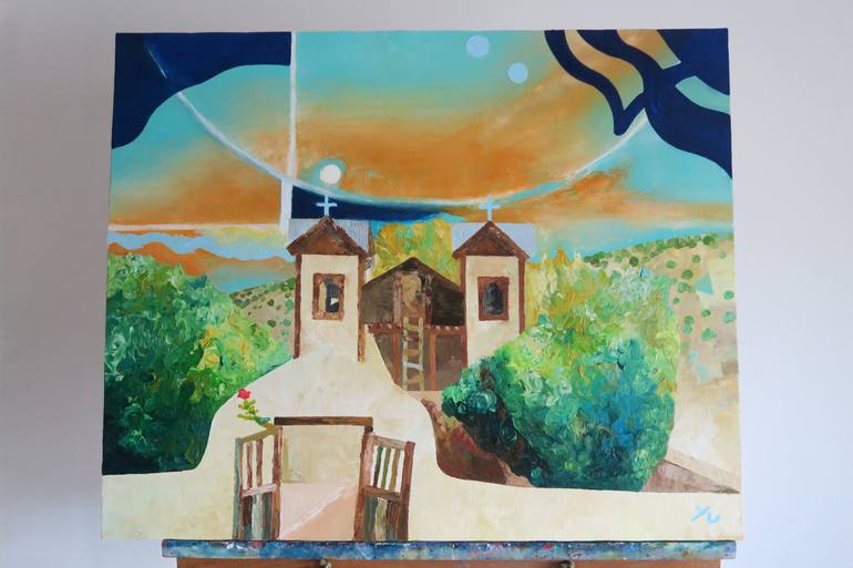 Original Abstract Architecture Painting by Yu Kuramitsu