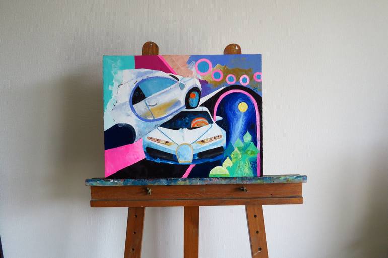 Original Abstract Car Painting by Yu Kuramitsu