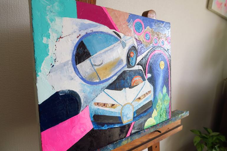 Original Abstract Car Painting by Yu Kuramitsu