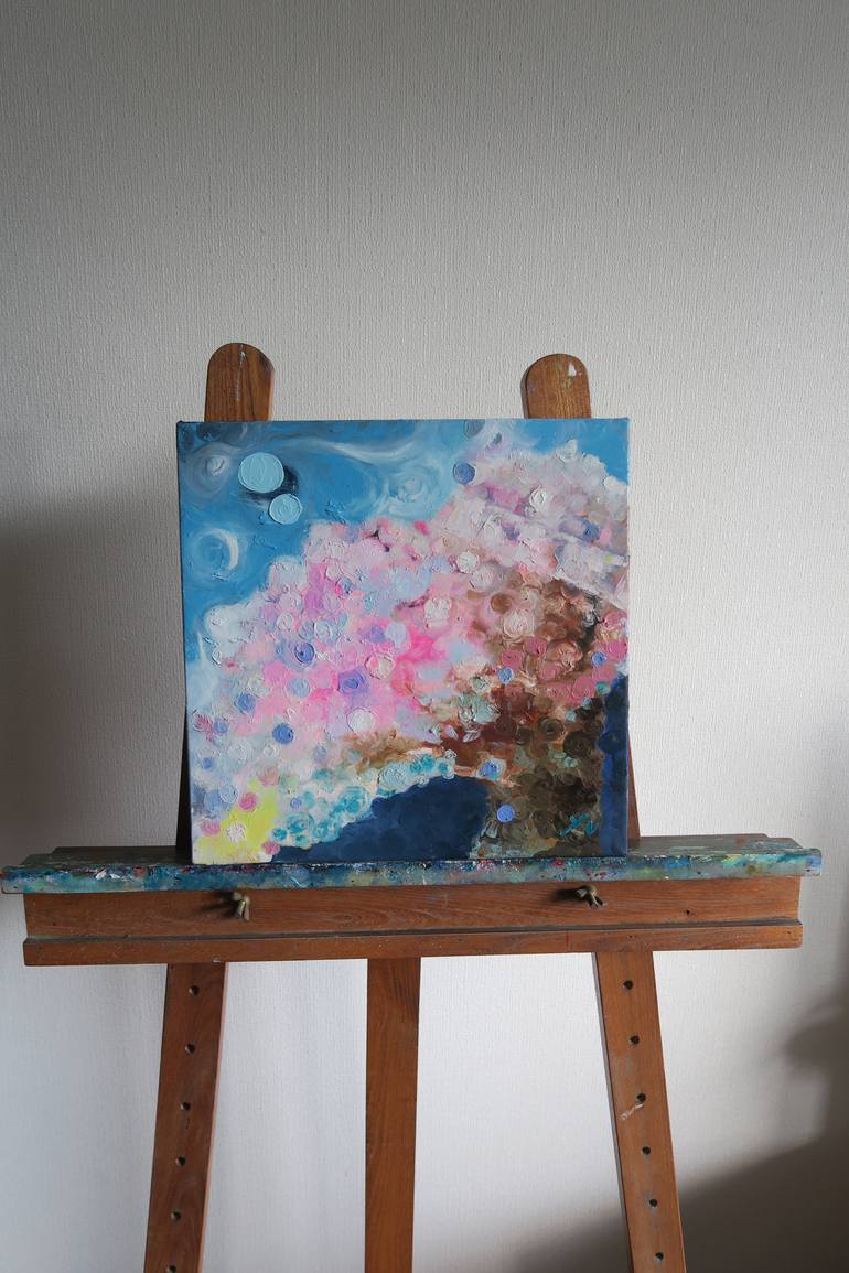 Original Abstract Botanic Painting by Yu Kuramitsu