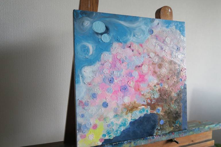 Original Abstract Botanic Painting by Yu Kuramitsu