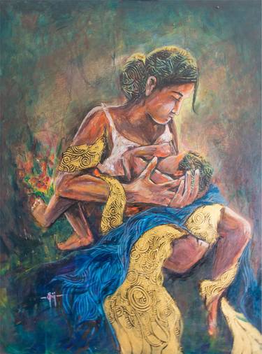 Print of Women Paintings by Sijin Gopinathan