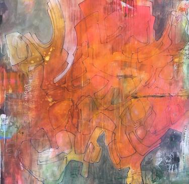 Original Abstract Expressionism Abstract Paintings by Aimee Lecusay