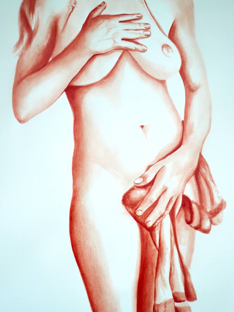 Original Figurative Nude Painting by Mona von Wittlage