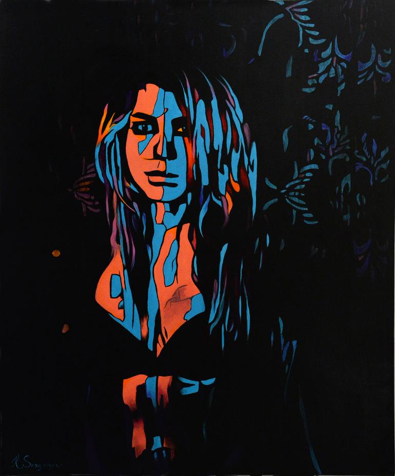 Pop Art woman Portrait Lost illusions (exhibited in Italy, Belgium ...