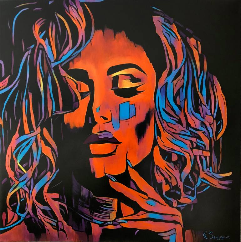 Original Modernism Pop Culture/Celebrity Painting by Kseniya Sergyeyeva