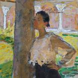 Figure leaning on a column by Samir Rakhmanov