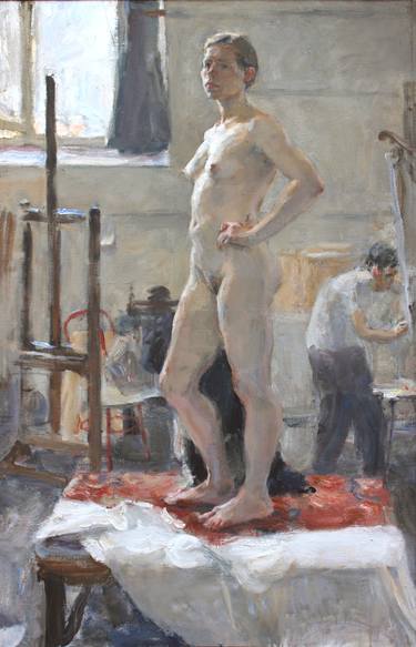 Nude Female Model in the Studio thumb
