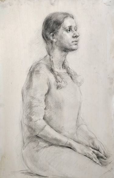 Print of Realism Portrait Drawings by Samir Rakhmanov