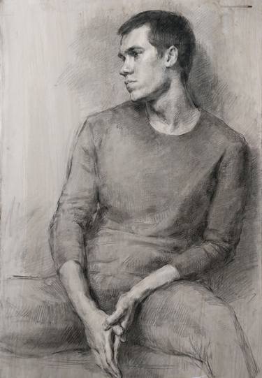Print of Portraiture Portrait Drawings by Samir Rakhmanov