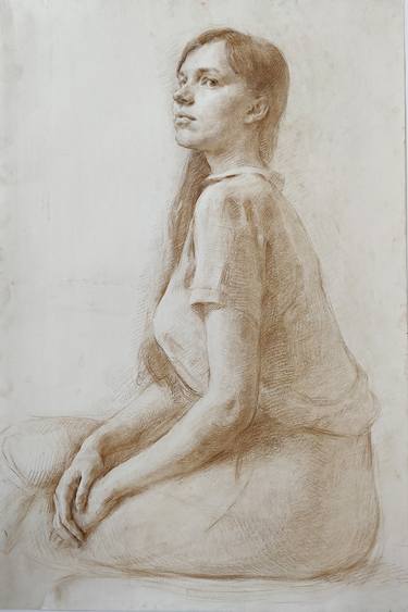 Print of Figurative Portrait Drawings by Samir Rakhmanov