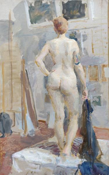 Print of Impressionism Nude Paintings by Samir Rakhmanov