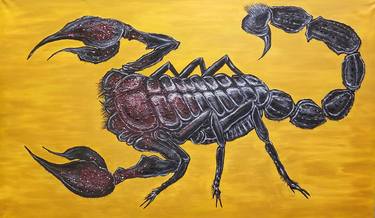 Black scorpion on gold reality thumb